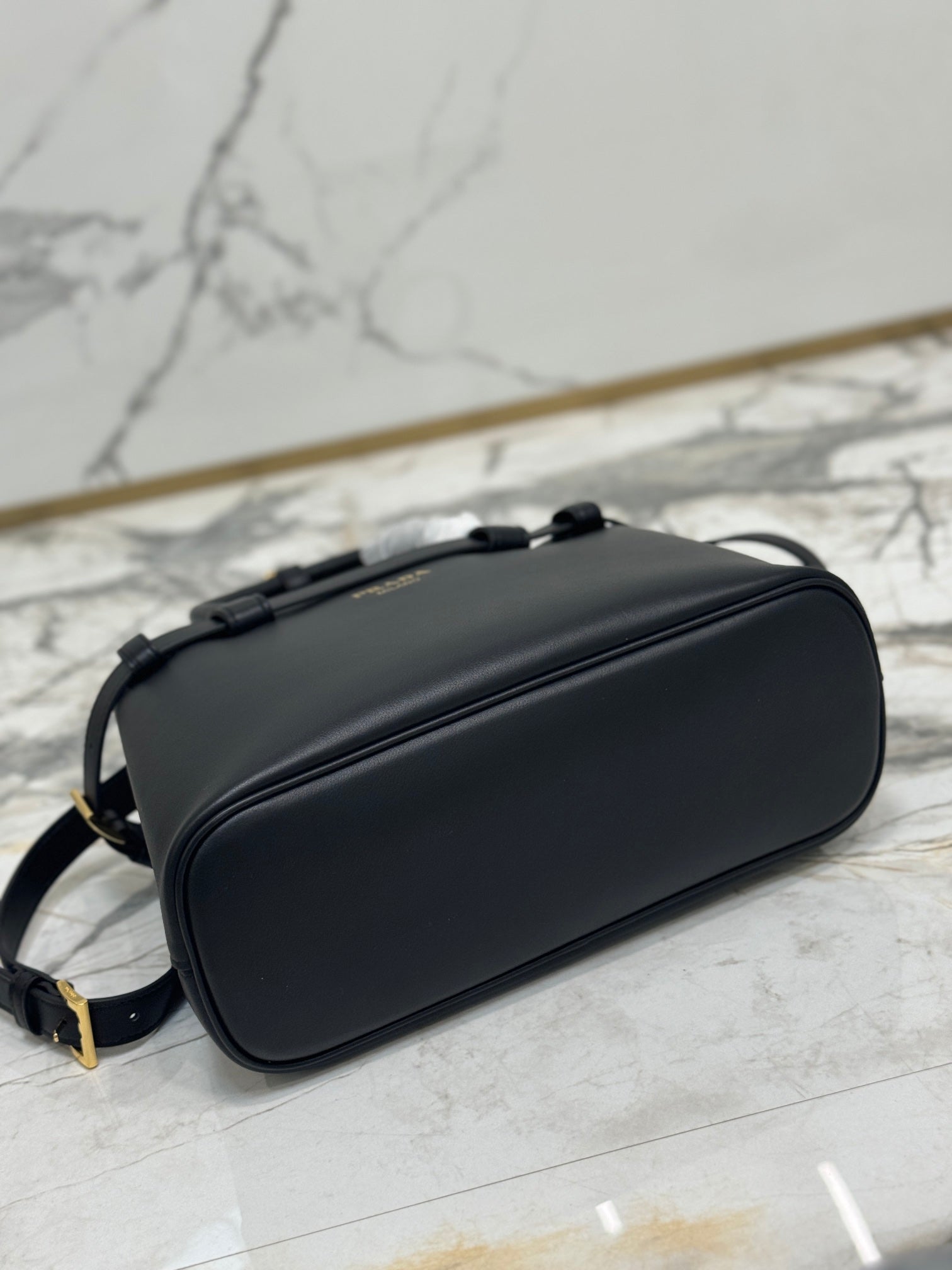ＰＲＤＡ BUCKLE LEATHER HANDBAG WITH DOUBLE BELT