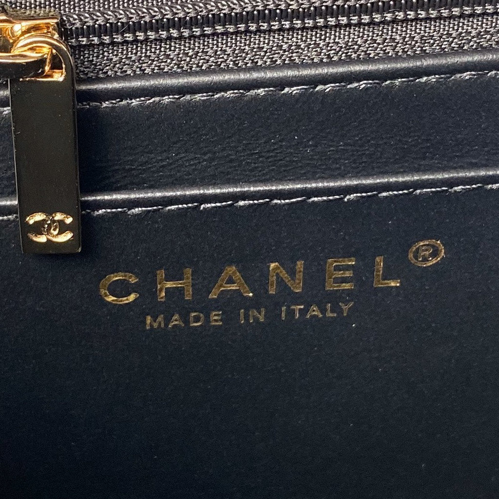 ＣＨＮＥＬTOP HANDLE FLAP BAG BLACK