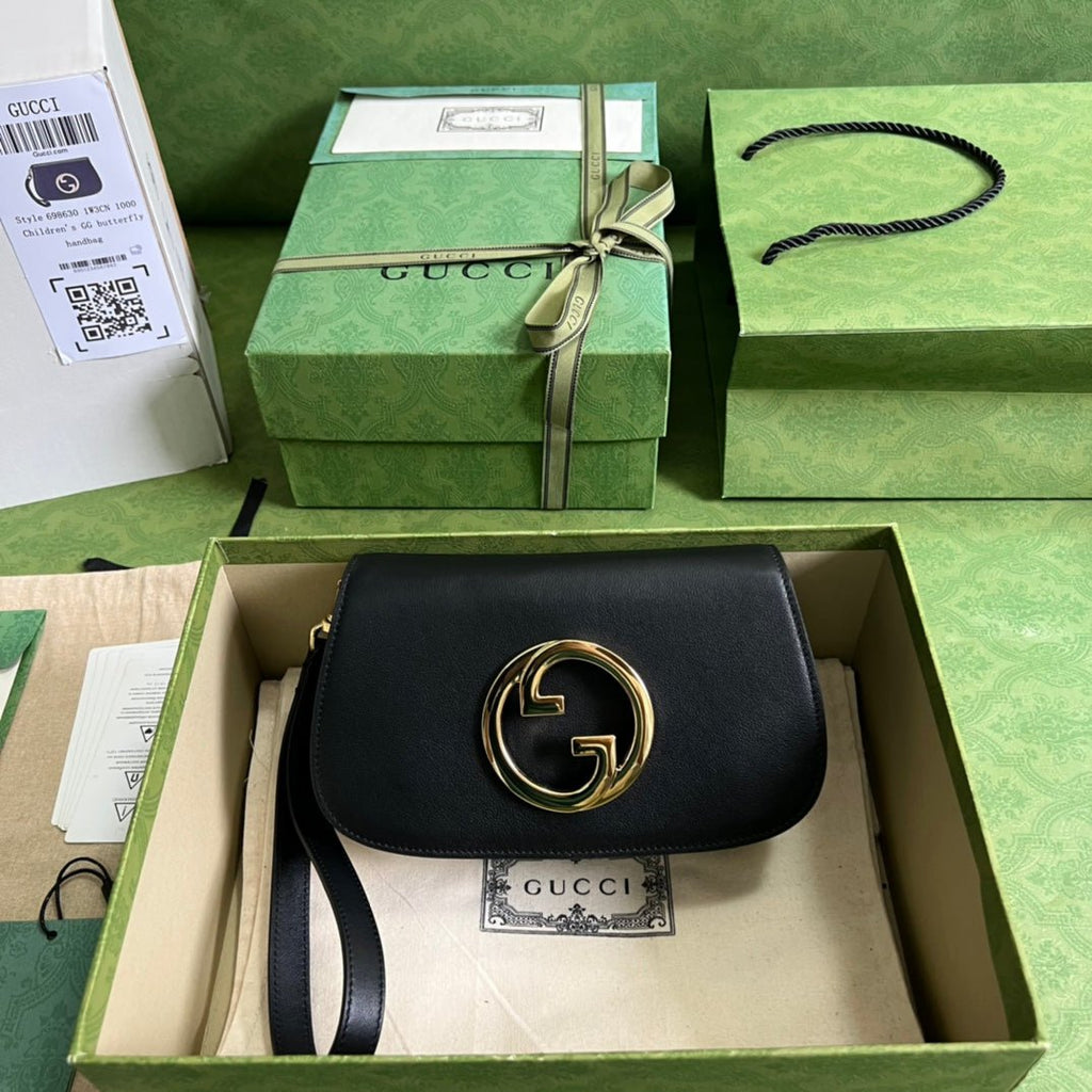ＧＣＣＩBLONDIE LEATHER SHOULDER BAG BLACK