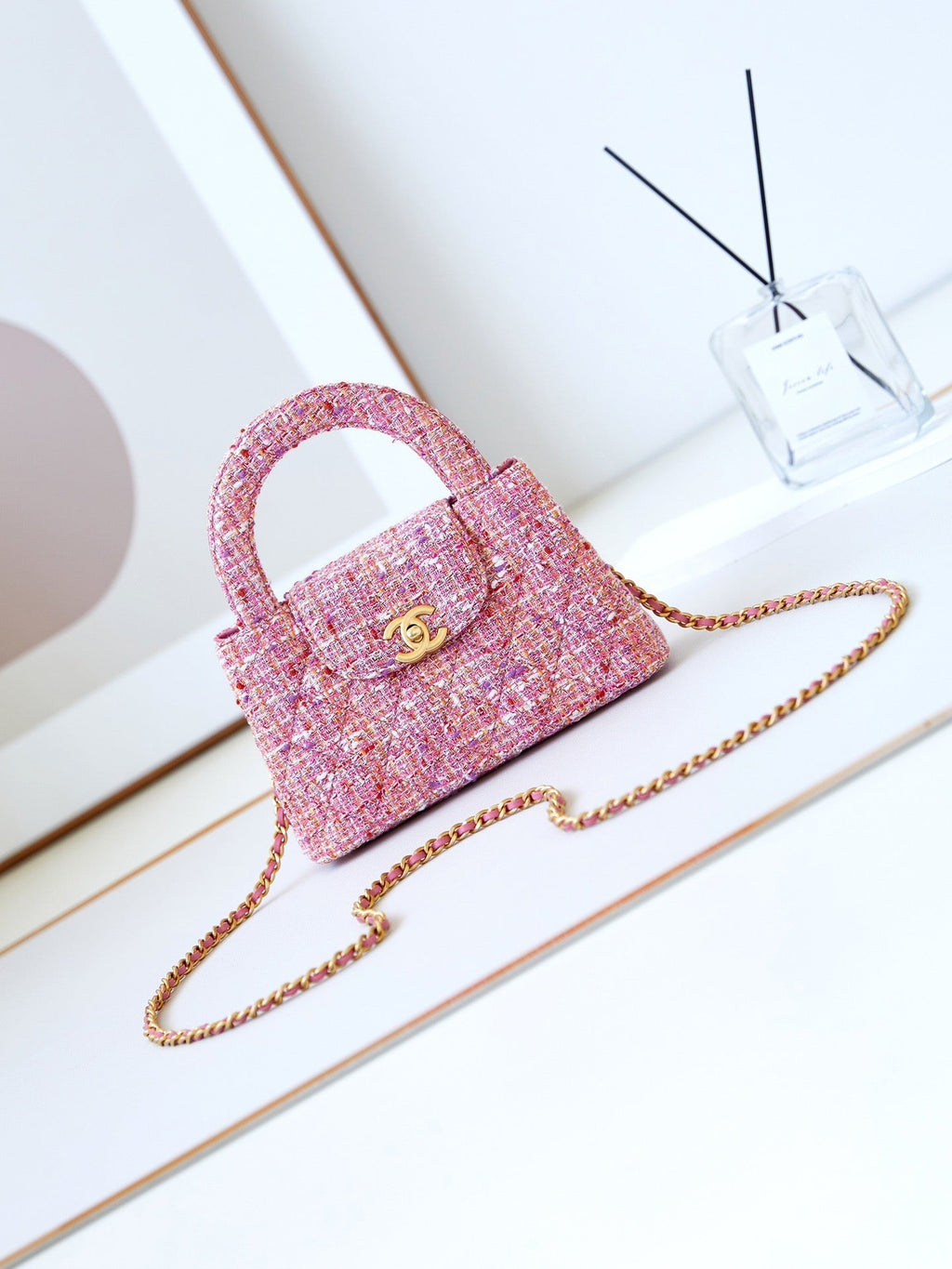 ＣＨＮＥＬMINI KELLY 23K TOP HANDLE PINK