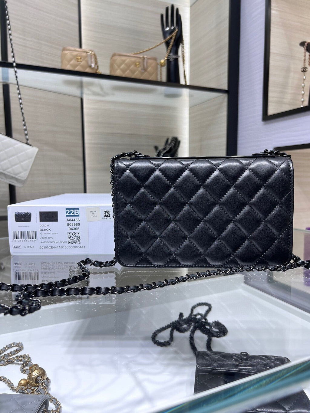 ＣＨＮＥＬ WALLET ON CHAIN BLACK