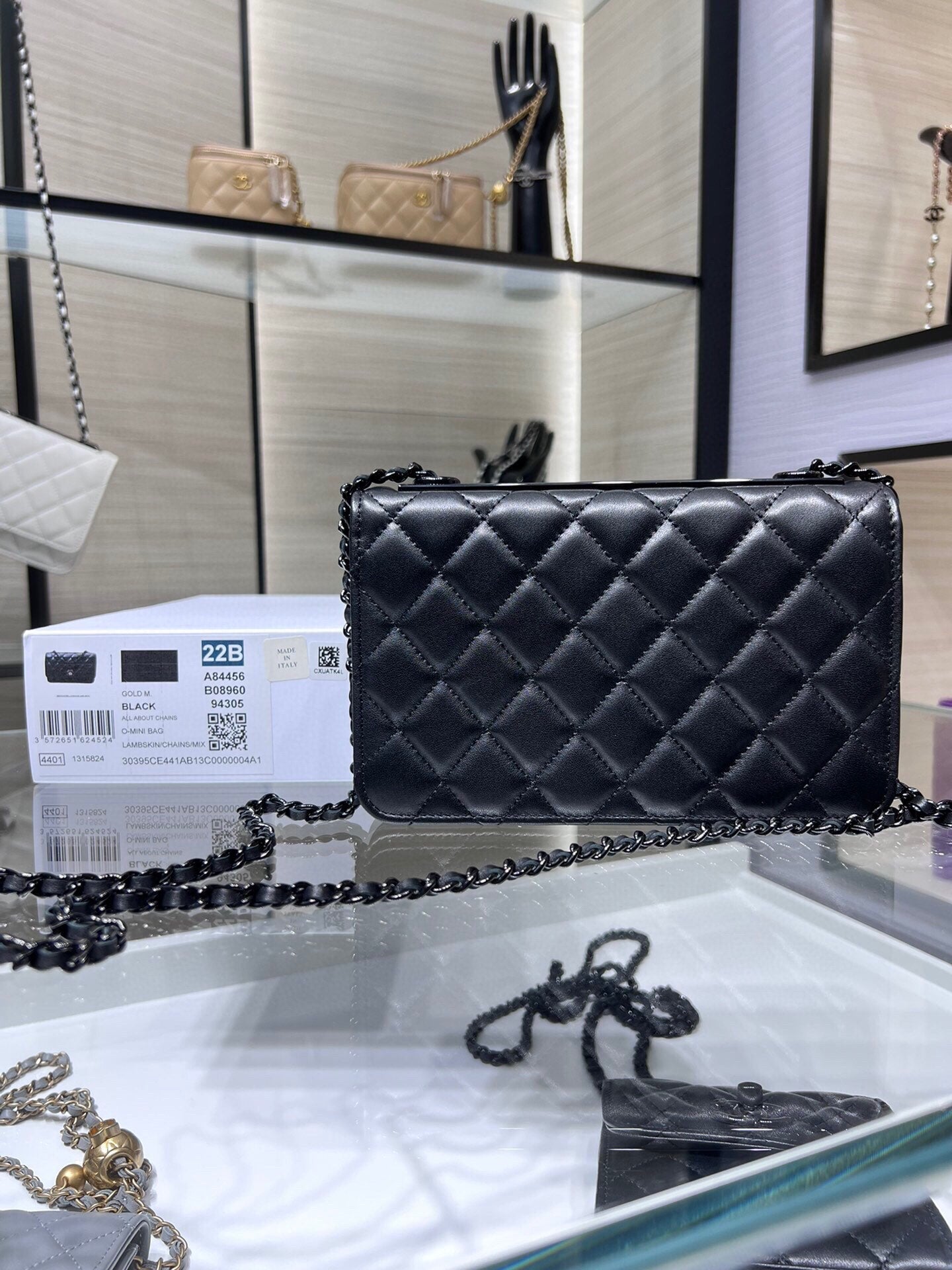 ＣＨＮＥＬ WALLET ON CHAIN BLACK