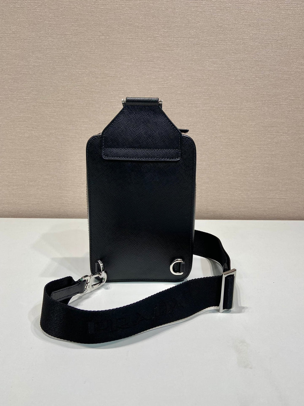 ＰＲＤＡ BRIQUE SAFFIANO LEATHER BAG BLACK