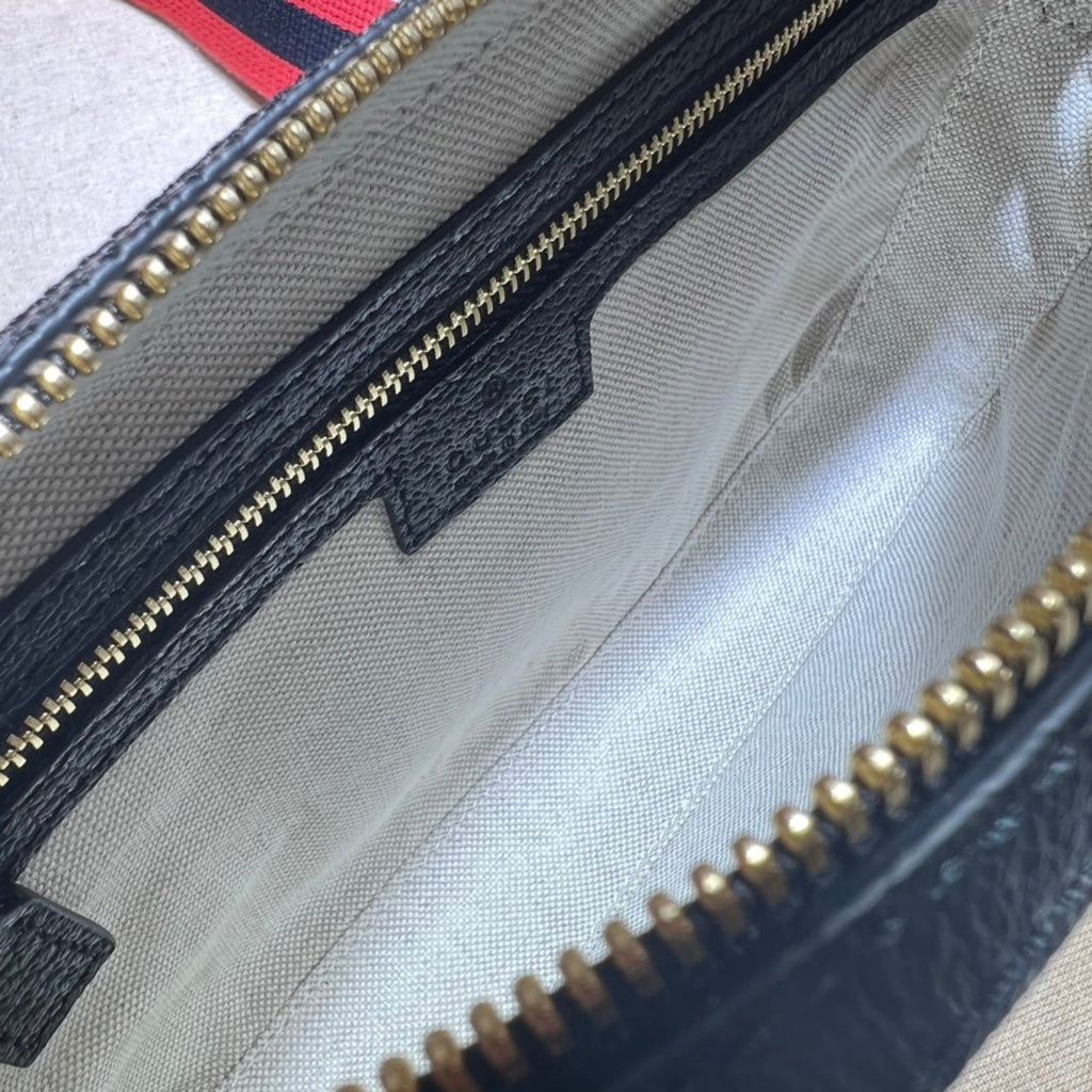 ＧＣＣＩDENIM INTERLOCKING G CROSSBODY BAG BLACK