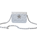 ＣＨＮＥＬSTAR CRYSTAL FLAP BAG SILVER