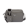 ＰＲＤＡ SAFFIANO LEATHER SHOULDER BAG MARBLE GRAY