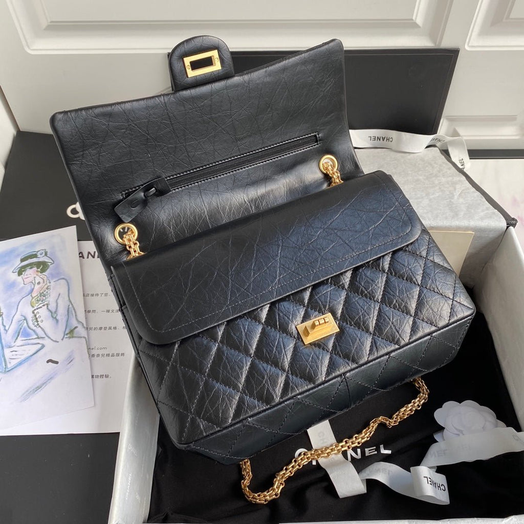 ＣＨＮＥＬ LARGE 2.55 HANDBAG GOLD METAL
