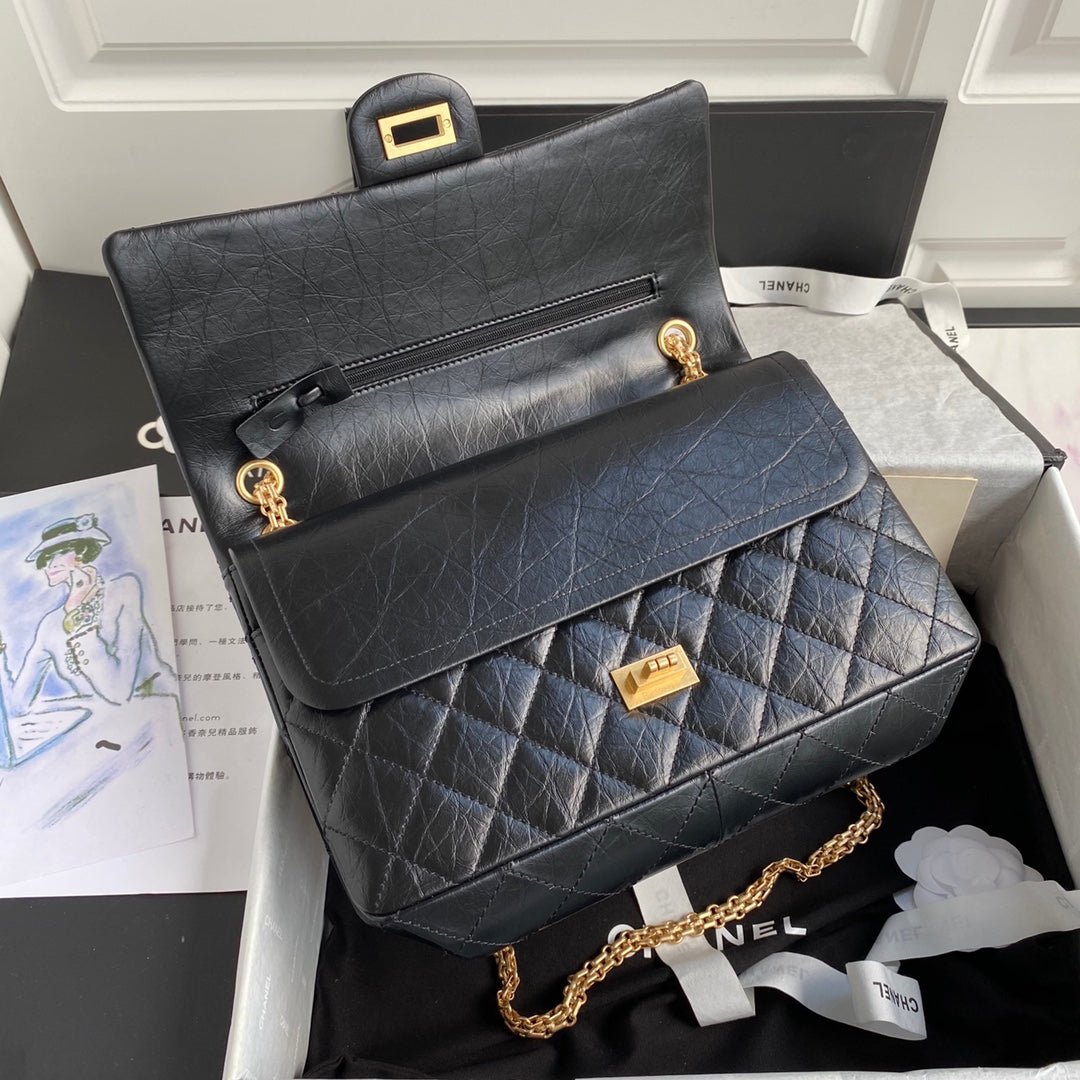 ＣＨＮＥＬ LARGE 2.55 HANDBAG GOLD METAL