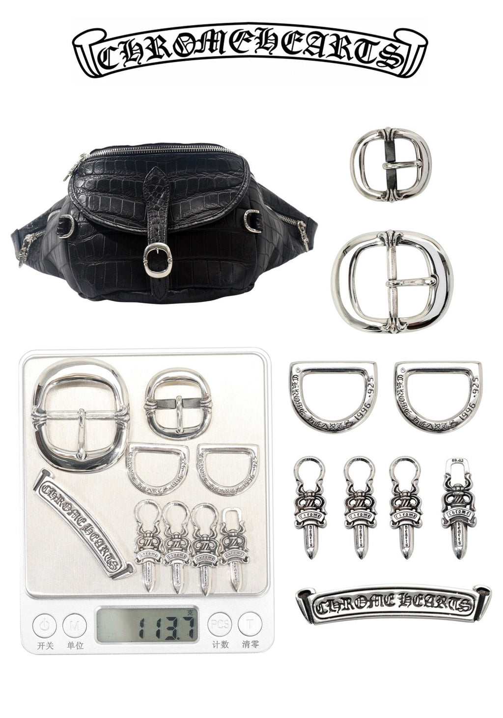 ＣＨＲＭ ＨＲＴＳ LEATHER SNAT PACK BLACK