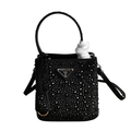 ＰＲＤＡ PANIER SATIN BAG WITH CRYSTALS