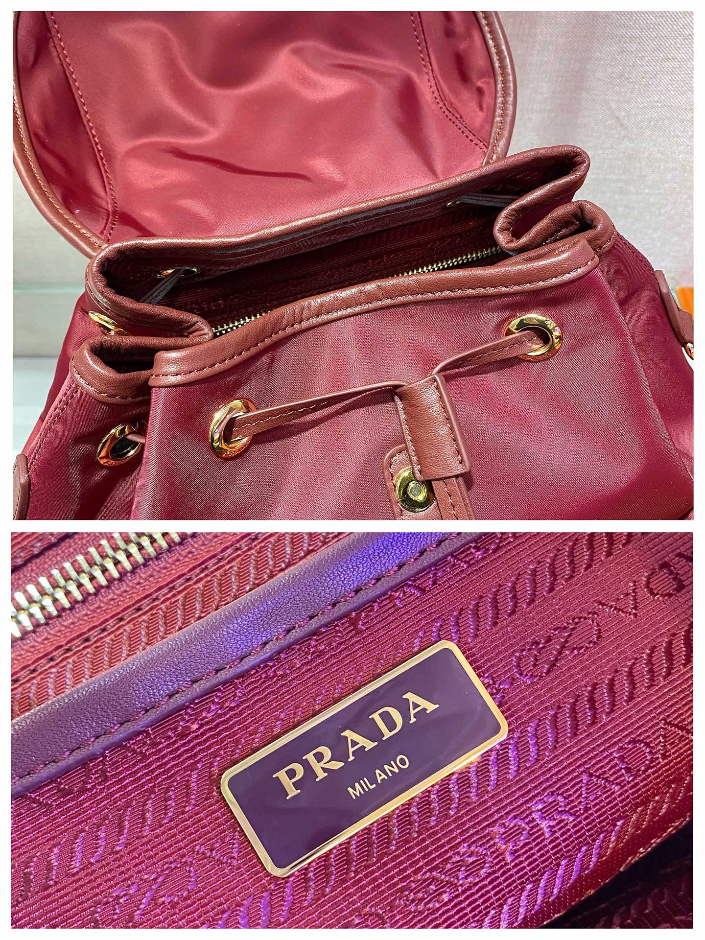 ＰＲＤＡ RE-NYLON BACKPACK BURGUNDY