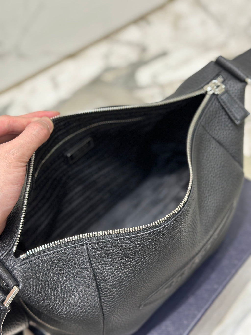 ＰＲＤＡ BLACK LEATHER SHOULDER BAG