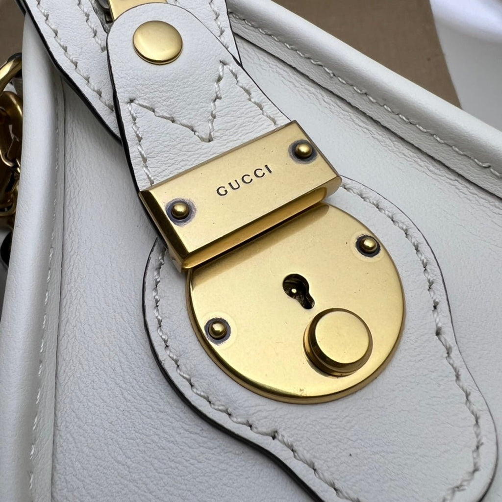 ＧＣＣＩGG SMALL TOP HANDLE BAG WHITE
