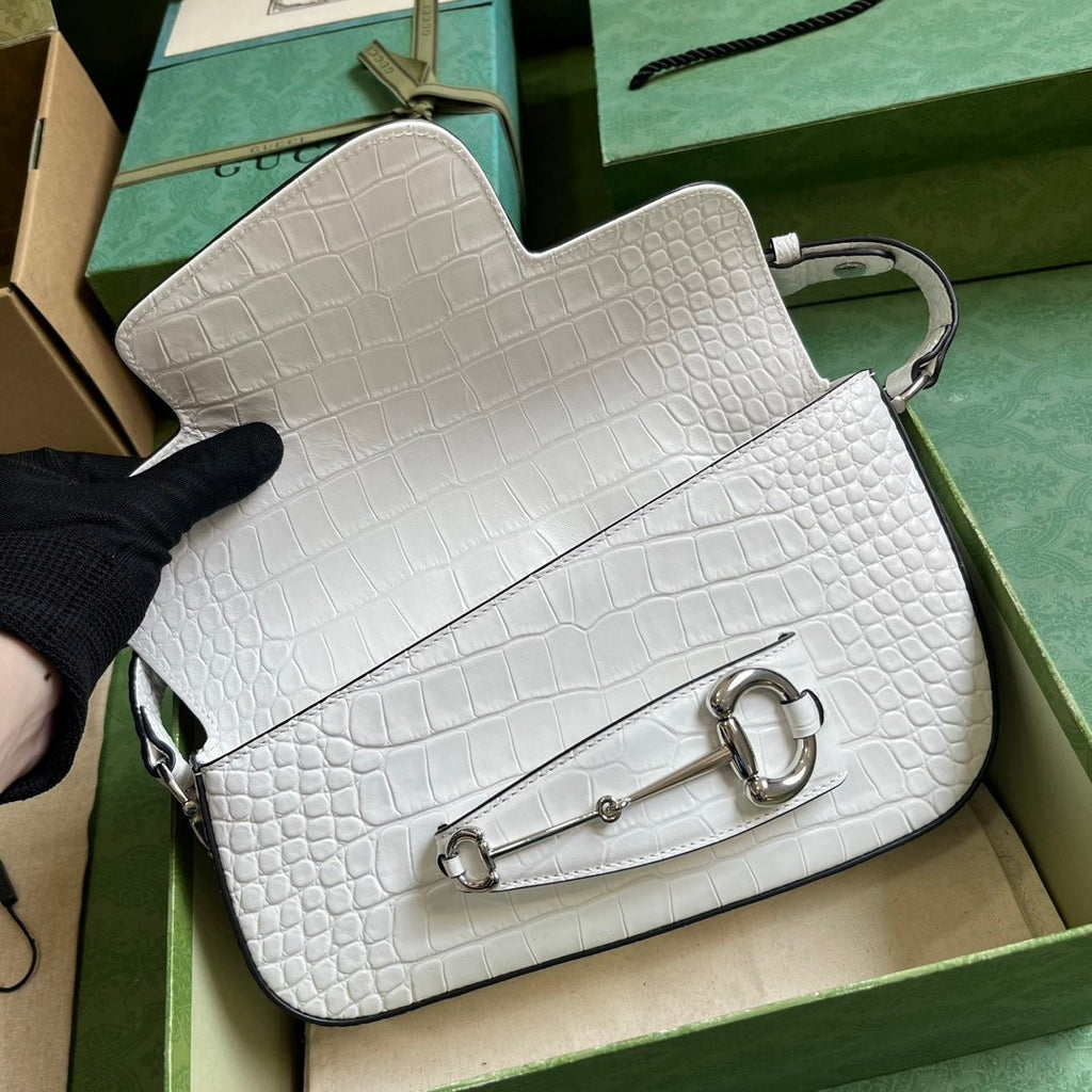 ＧＣＣＩHORSEBIT 1955 SMALL SHOULDER BAG WHITE
