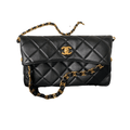 ＣＨＮＥＬ24P HOBO BAG BLACK
