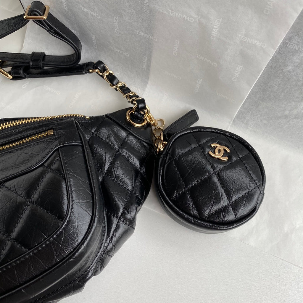 ＣＨＮＥＬWAIST BAG WITH COIN PURSE BLACK