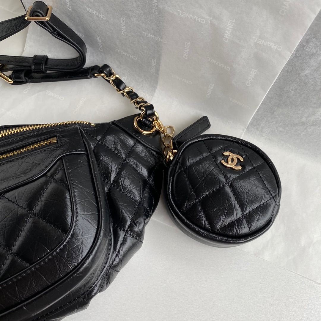 ＣＨＮＥＬWAIST BAG WITH COIN PURSE BLACK