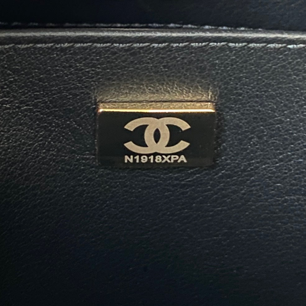 ＣＨＮＥＬCLASSIC CLUTCH WITH CHAIN BLACK