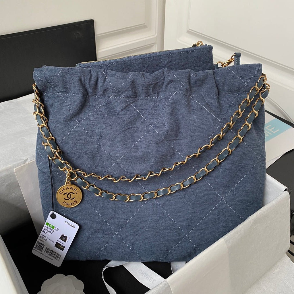 ＣＨＮＥＬ22 HANDBAG BLUE
