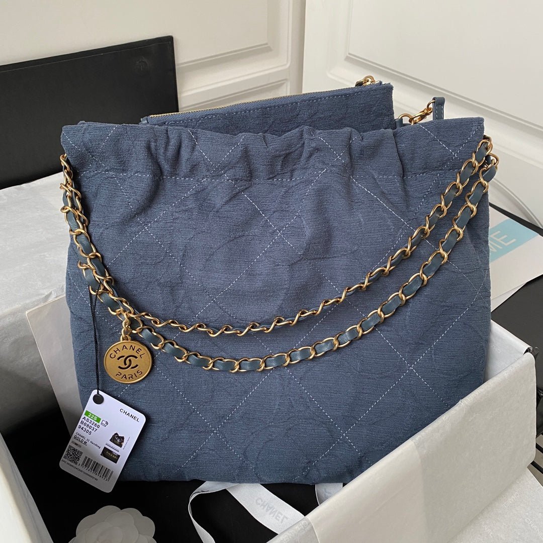 ＣＨＮＥＬ22 HANDBAG BLUE