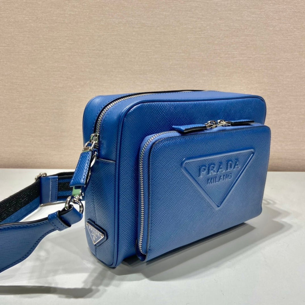 ＰＲＤＡ SAFFIANO LEATHER SHOULDER BAG AIR FORCE BLUE