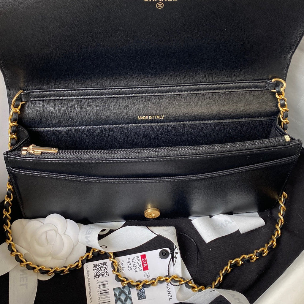 ＣＨＮＥＬCLASSIC WALLET ON CHAIN BLACK