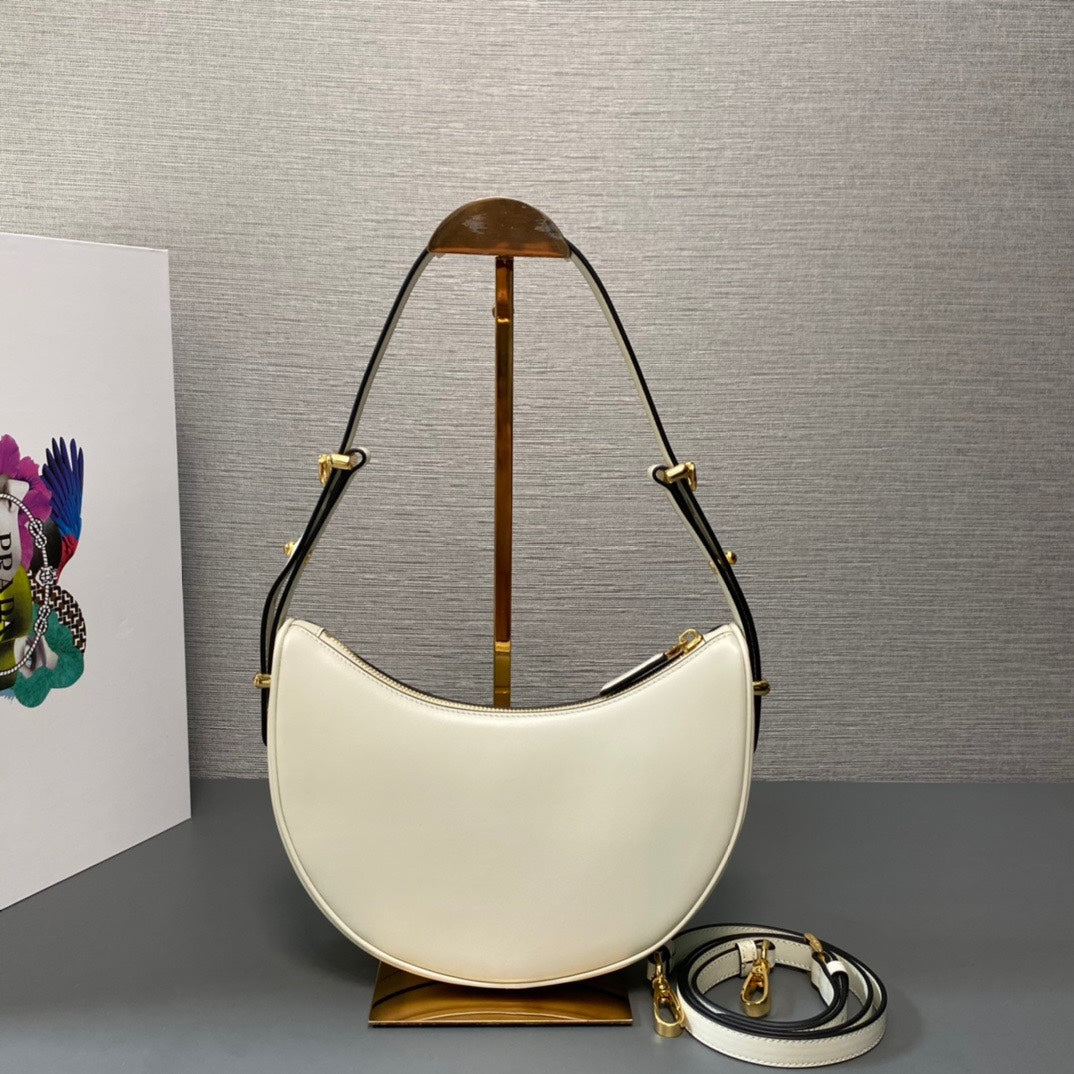 ＰＲＤＡ ARQUÉ SMALL LEATHER SHOULDER BAG WHITE