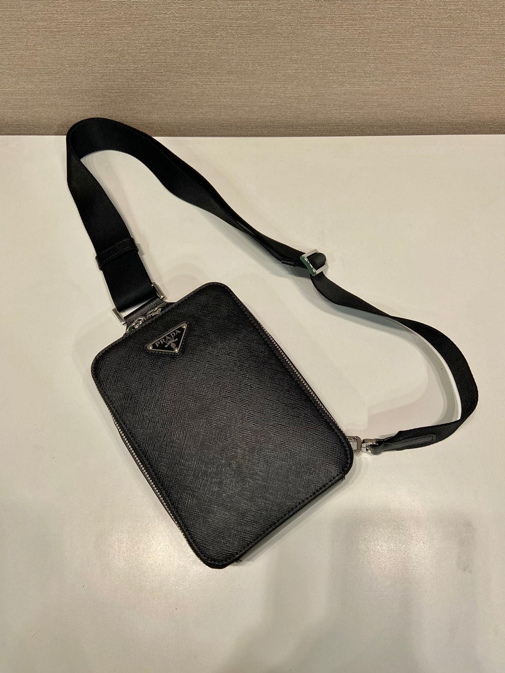 ＰＲＤＡ BRIQUE SAFFIANO LEATHER BAG BLACK