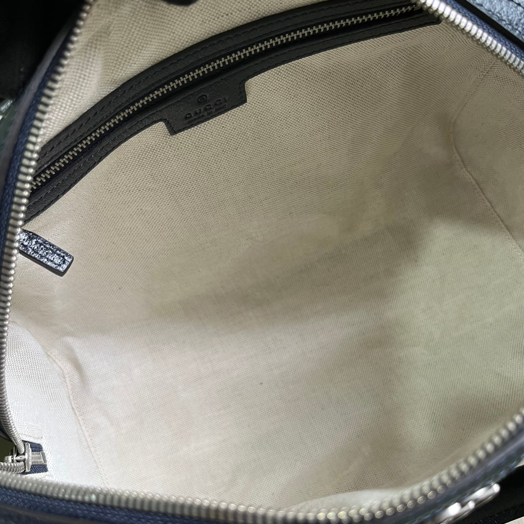 ＧＣＣＩOPHIDIA MEDIUM BOSTON BAG BEGIE-BLACK
