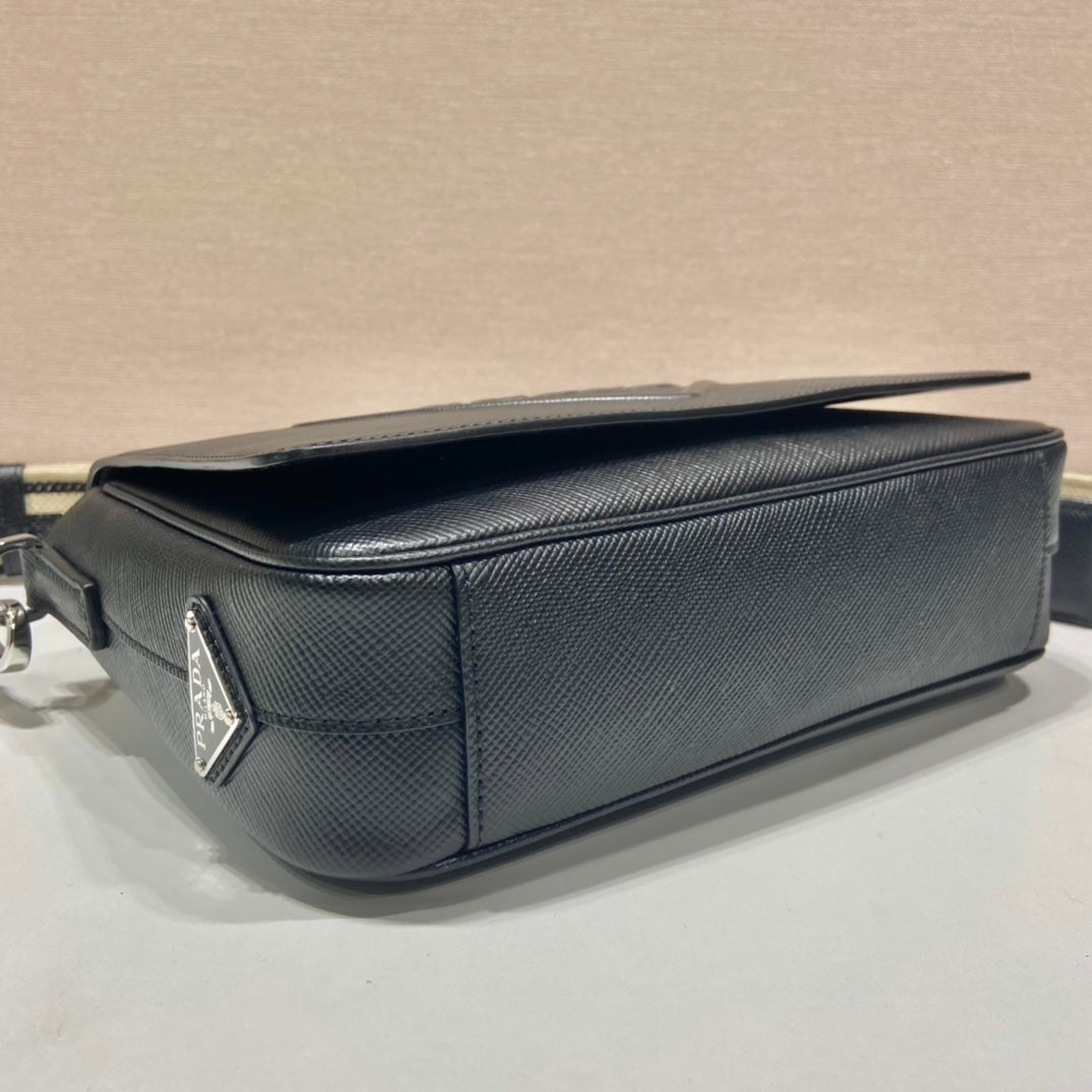 ＰＲＤＡ SAFFIANO LEATHER SHOULDER BAG BLACK