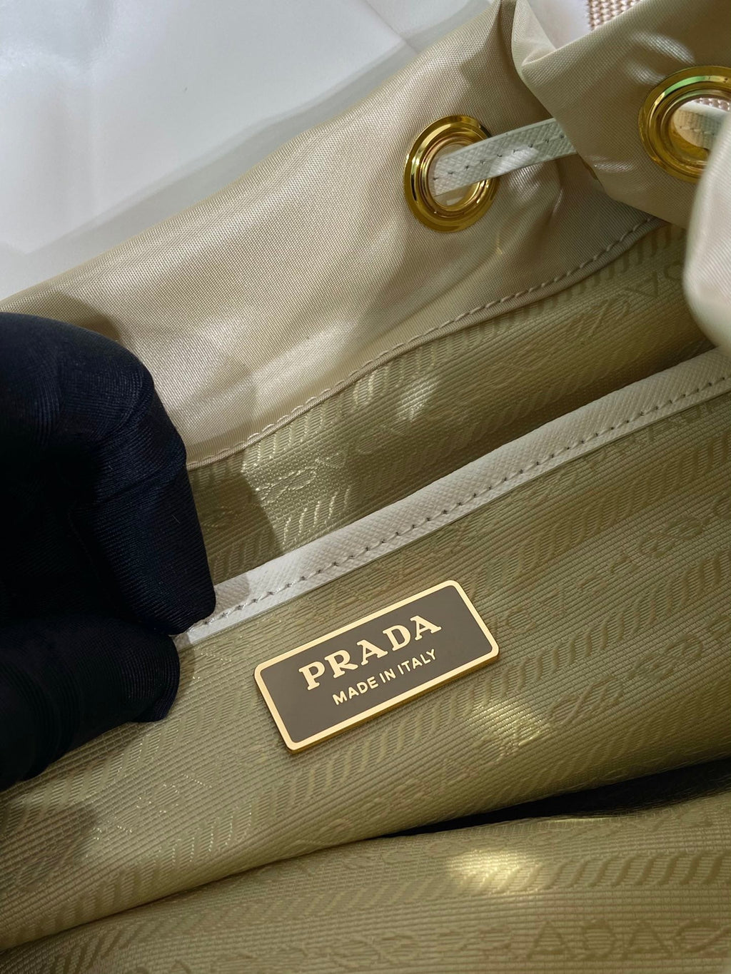 ＰＲＤＡ RE-NYLON AND SHEARLING BACKPACK
