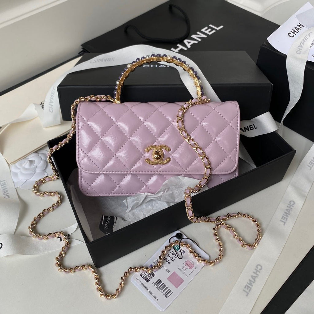 ＣＨＮＥＬCHAIN CLUTCH BAG PURPLE