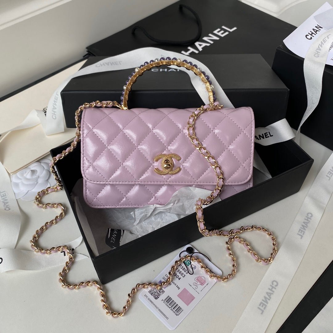 ＣＨＮＥＬCHAIN CLUTCH BAG PURPLE
