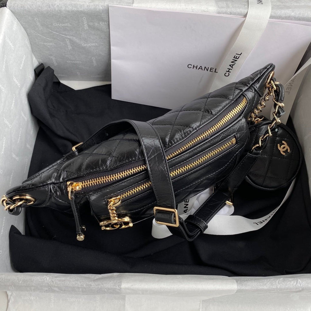 ＣＨＮＥＬWAIST BAG WITH COIN PURSE BLACK
