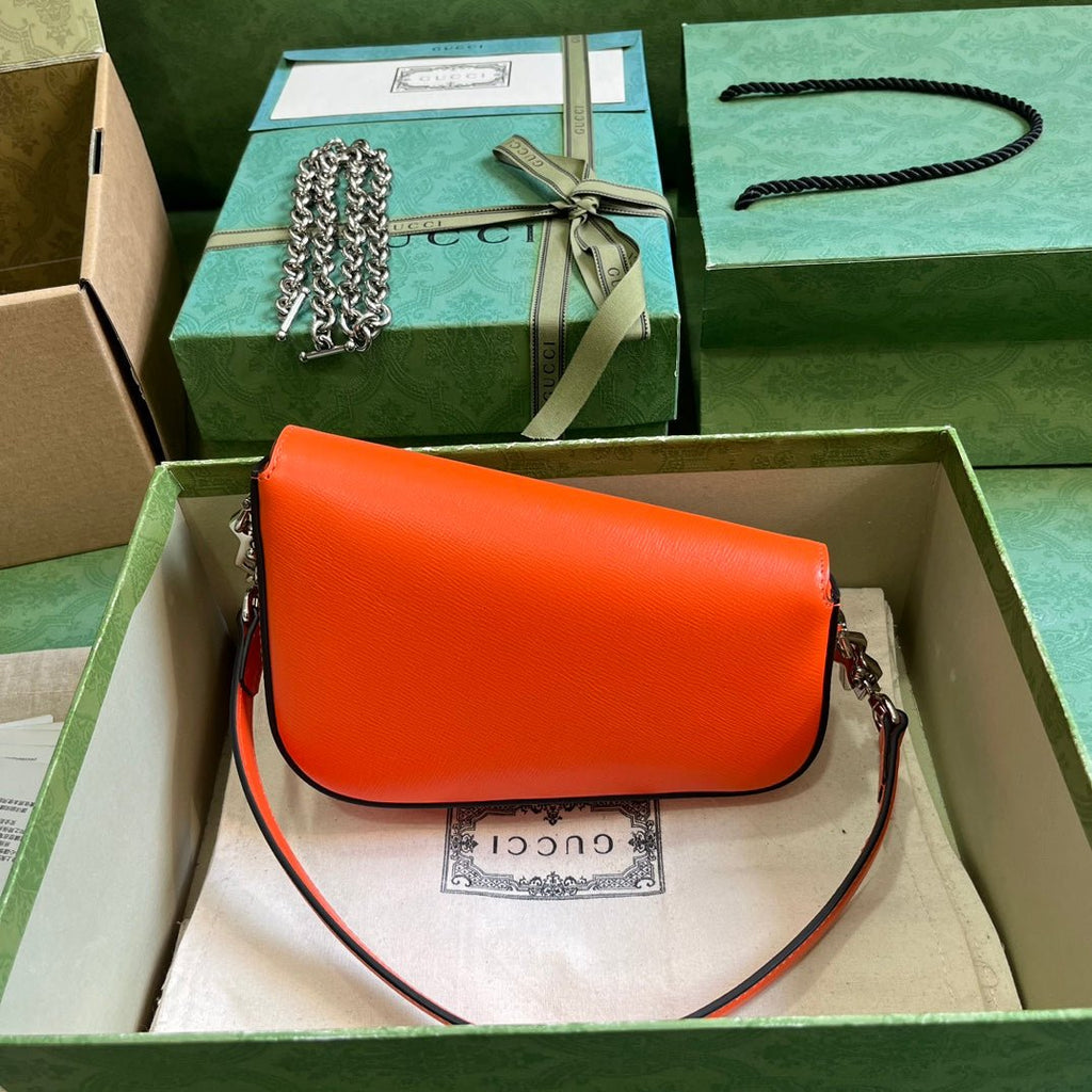 ＧＣＣＩHORSEBIT 1955 MINI LEATHER SHOULDER BAG RED