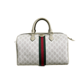 ＧＣＣＩOPHIDIA MEDIUM BOSTON BAG BEGIE-WHITE