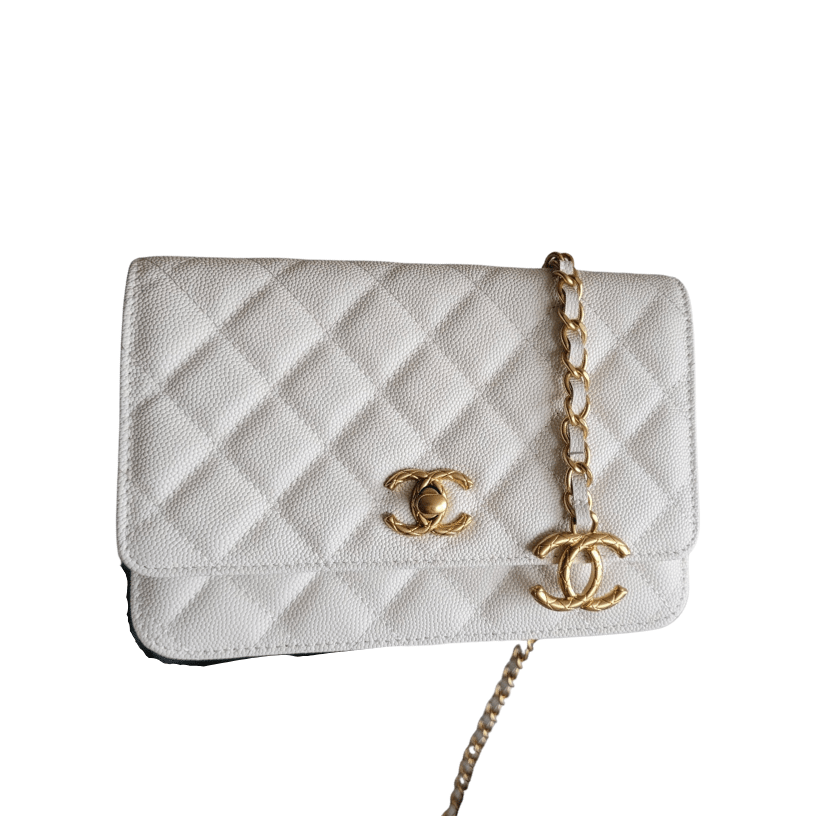 ＣＨＮＥＬ19 WALLET ON CHAIN WHITE