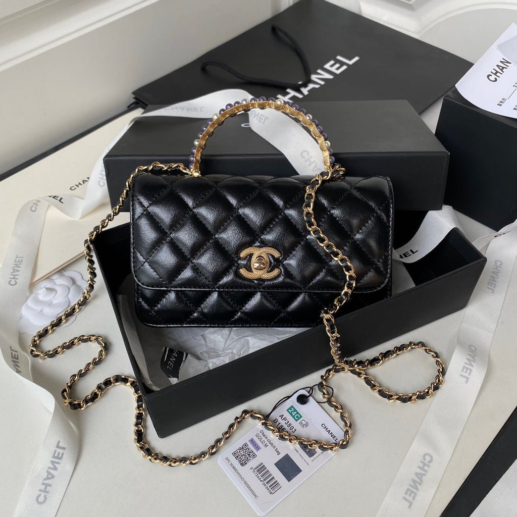 ＣＨＮＥＬCHAIN CLUTCH BAG BLACK