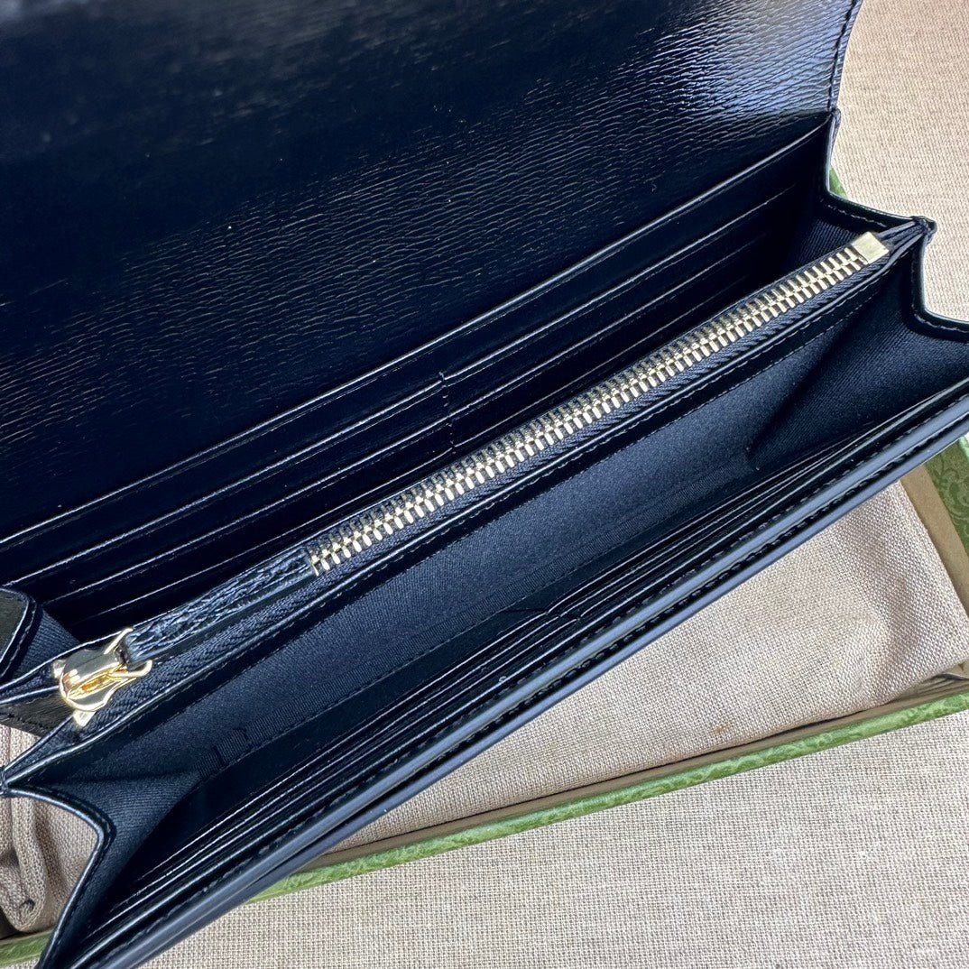 ＧＣＣＩCONTINENTAL WALLET BLACK