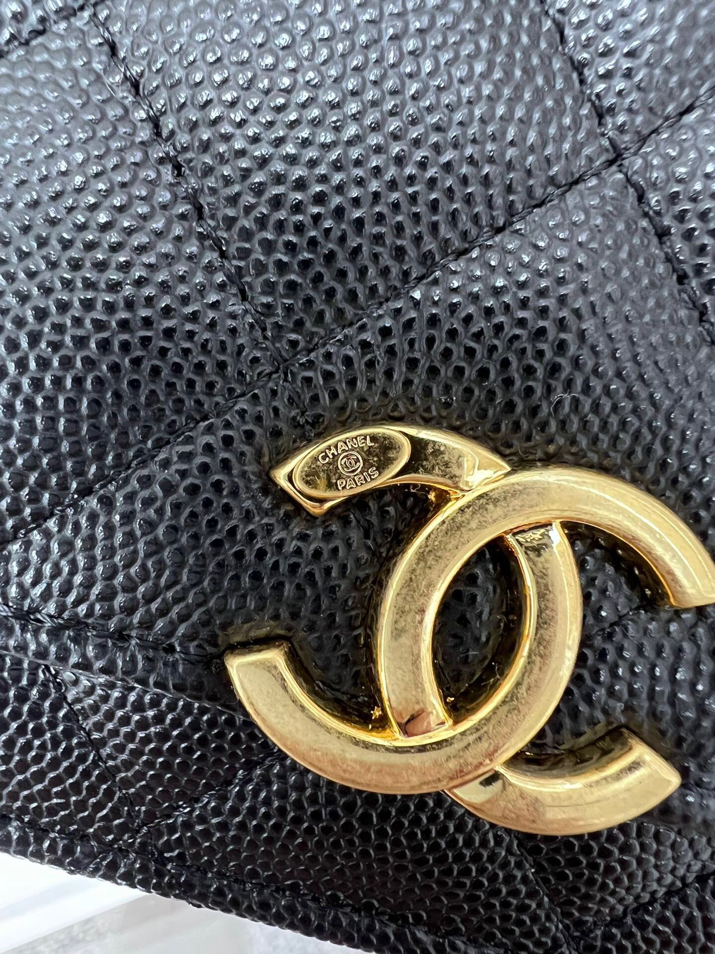 ＣＨＮＥＬ22K DOUBLE CHAIN BAG BLACK