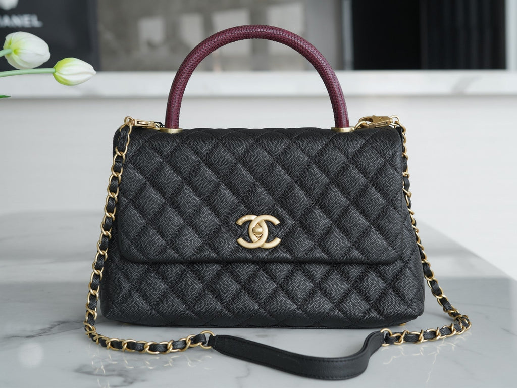 ＣＨＮＥＬCOCO HANDLE BAG BLACK