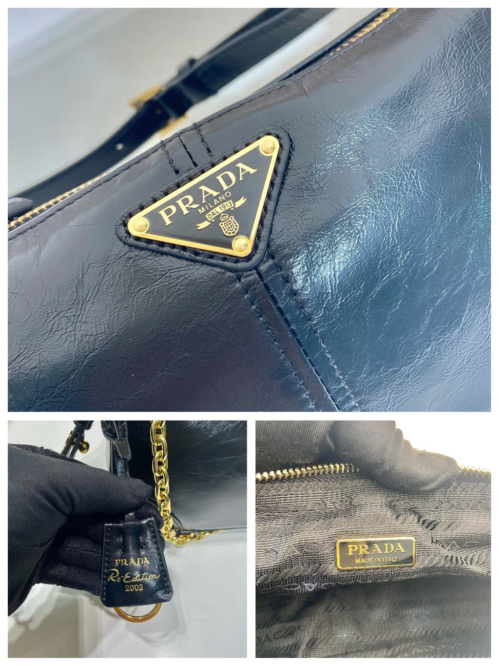 ＰＲＤＡ RE-EDITION 2002 MEDIUM LEATHER SHOULDER BAG