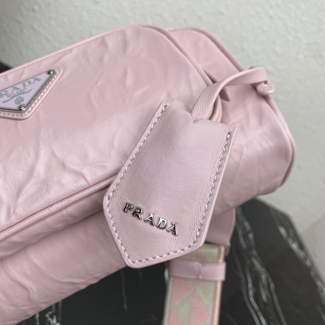 ＰＲＤＡ NAPPA ANTIQUE MULTI-POCKET SHOULDER BAG LIGHT PINK