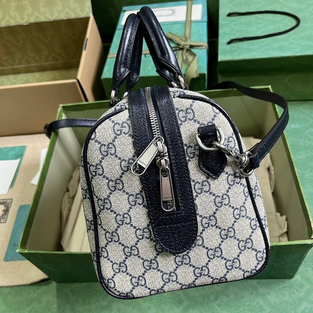ＧＣＣＩOPHIDIA MEDIUM BOSTON BAG BEGIE-BLACK
