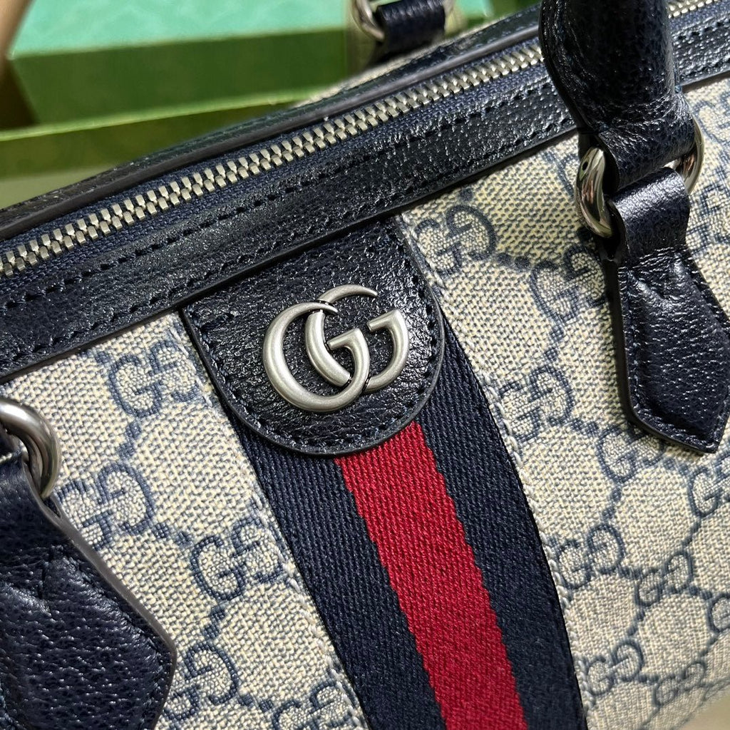 ＧＣＣＩOPHIDIA MEDIUM BOSTON BAG BEGIE-BLACK