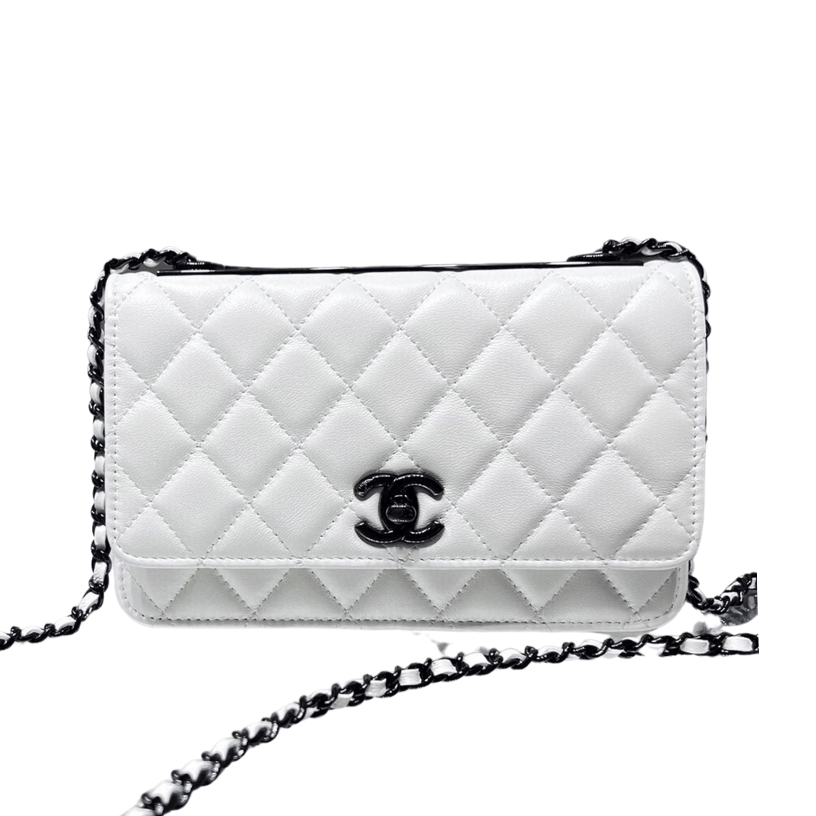 ＣＨＮＥＬ WALLET ON CHAIN WHITE