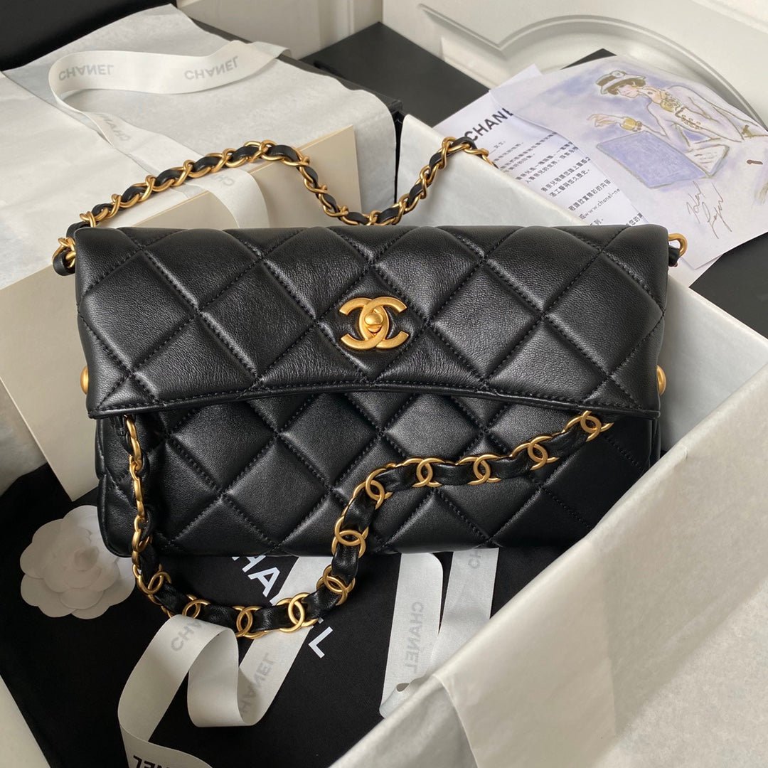 ＣＨＮＥＬ24P HOBO BAG BLACK