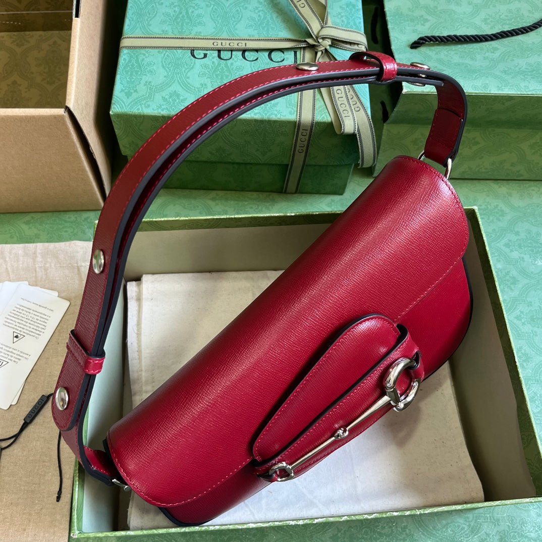 ＧＣＣＩHORSEBIT 1955 SMALL SHOULDER BAG BOLD RED